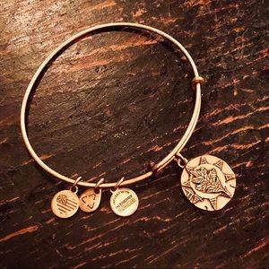 Alex & Ani Gold Oak Ogham Bangle